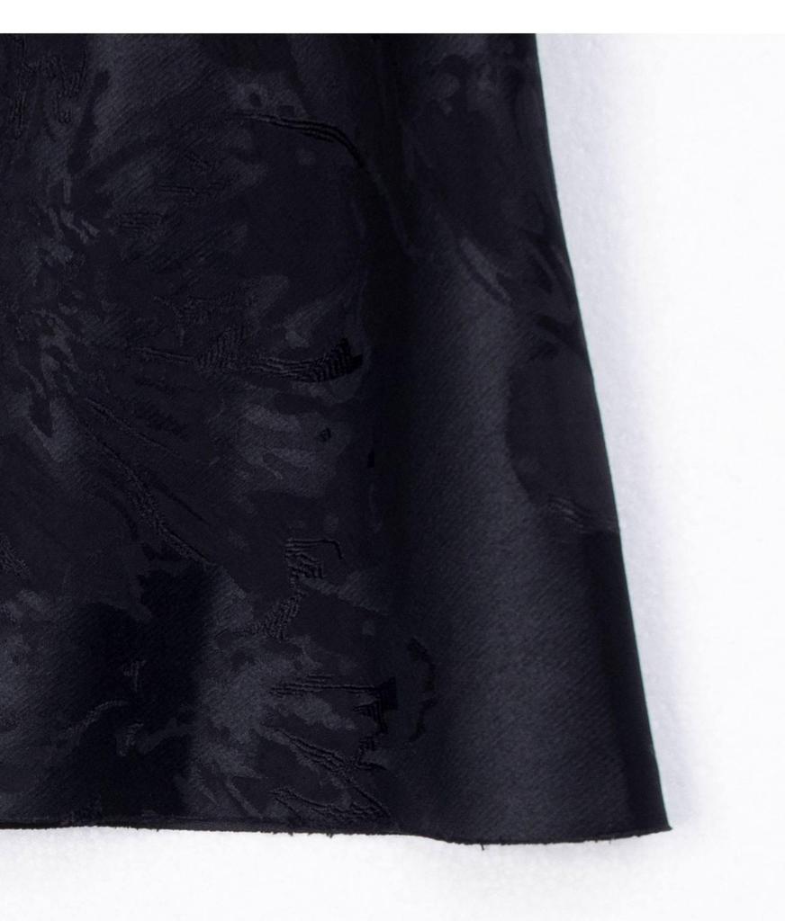 Women's Mid-Length Jacquard Silk Skirt - New Chinese Style for Autumn/Winter