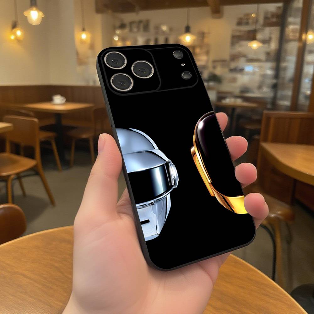

D-Daft Punk Band Phone Case For iPhone 17,16,15,14,13,12,11,Pro,Max,Plus Black Shockproof Soft Cover iPhone15