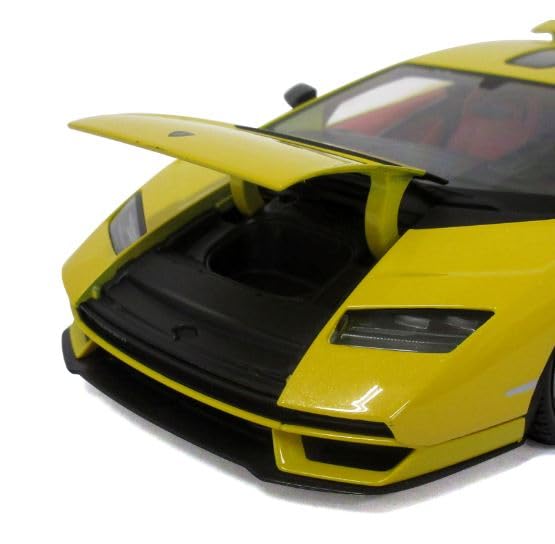 Maisto Lamborghini Countach Yellow Scale Special Edition Model with Display Openable and Working Suspension LPI800-4 1/18 Base, Doors,