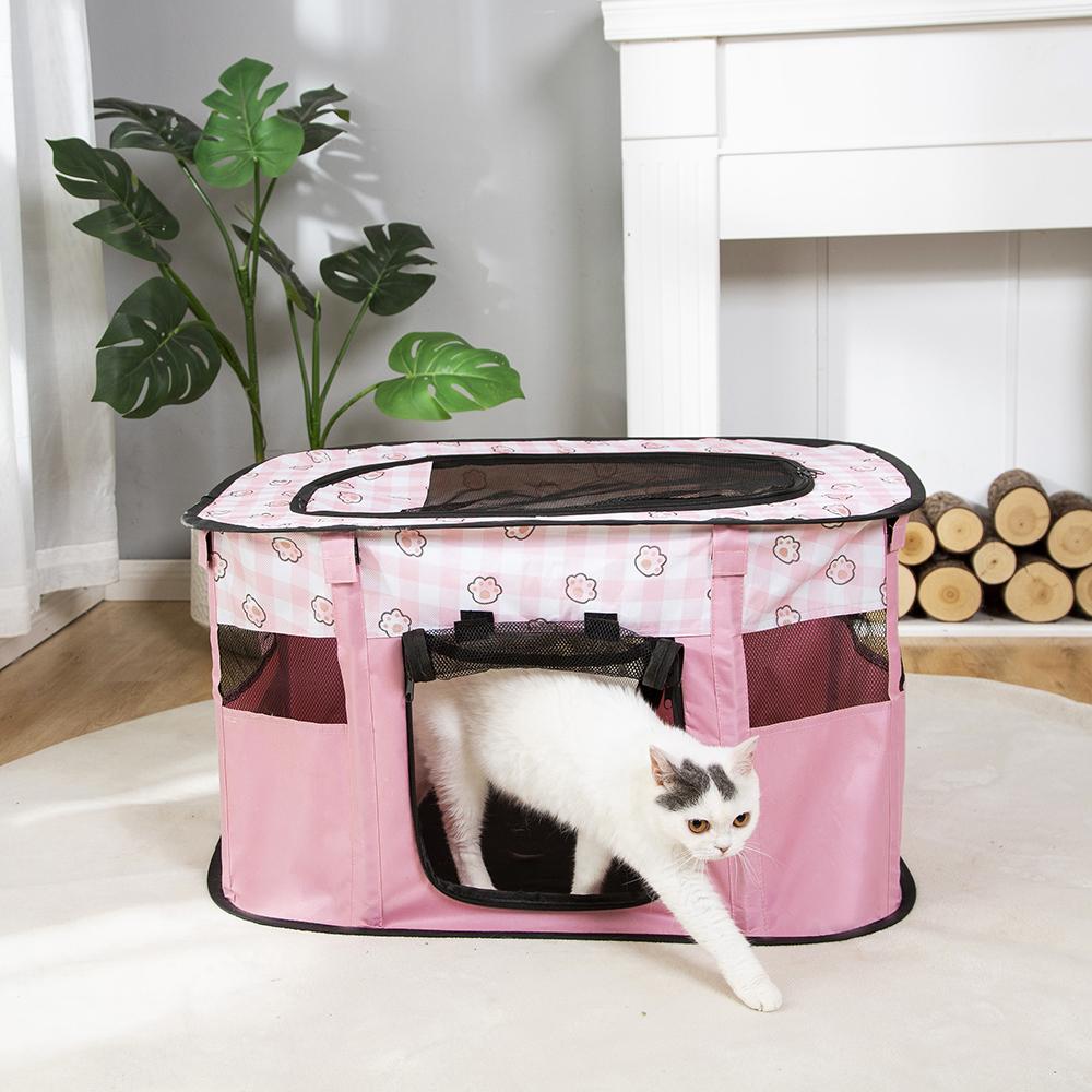 Katzengeburtszimmer mit faltbarem Design, bietet einen sicheren Raum für Katzenmütter und ihre Kätzchen Multifunktionales Haustierzelt