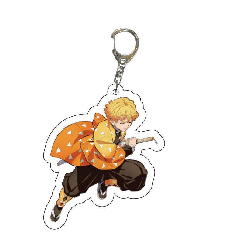 Demon Slayer Acrylic Keychain Tanjiro Kamado Nezuko Giyu Tomioka Zenitsu Agatsuma Shinobu Kocho Anime Merchandise Gift Carry Mini Lightweight Portable