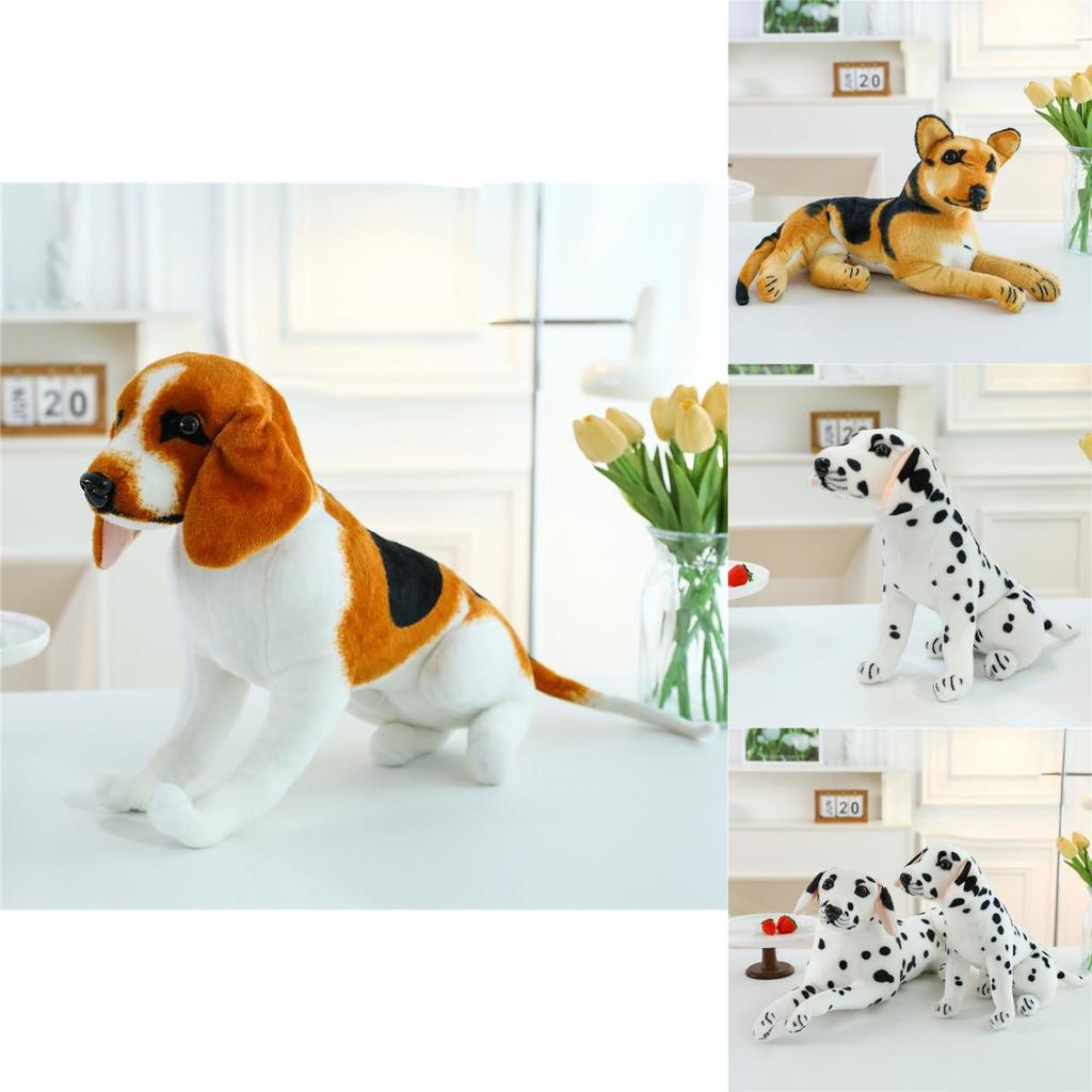 Realistic Dog Plush Toy Adorable Sheepdog Shar Pei Dalmatian Long Ear Dog Gift