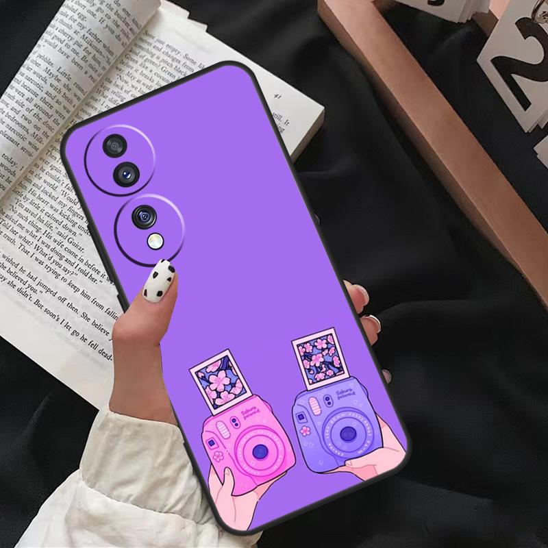 Purple aesthetic Case For Honor X8 X9 X7 X6 a 8X 9X X9a Cover For Honor Magic 5 Pro 10 50 70 90 Lite Coque