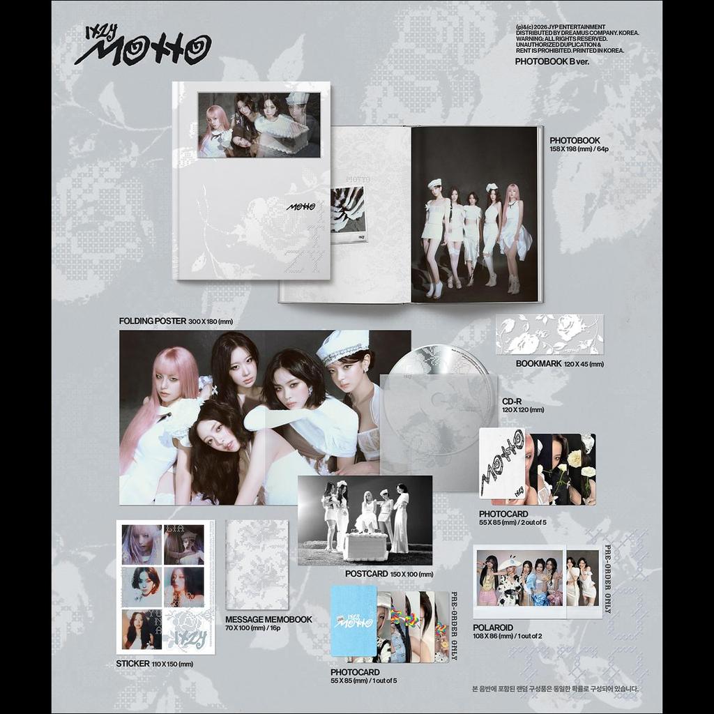 [Pre-order] ITZY [Motto] PHOTOBOOK Ver. (A/B/C Ver.) + Free Gift