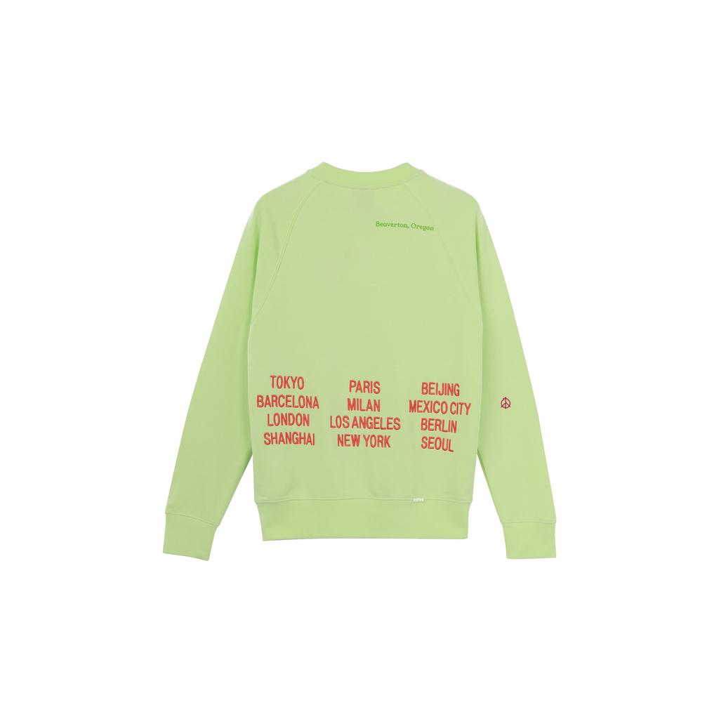 Nike Sweatshirts Men's Green Crew Neck Moderate Regular DD0883-383