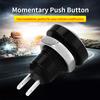 Car Momentary Push Button Swicth 1A 24V 8mm Mini Push Button Power Switch Zinc-Aluminium Alloy Shell for 8mm Mounting Hole(Black)