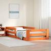 VidaXL Bed Frames Without Mattress Wax Brown 80x200 Cm Solid Pine Wood, Bedroom Furniture, Slatted Base, Wooden Bed, 855680