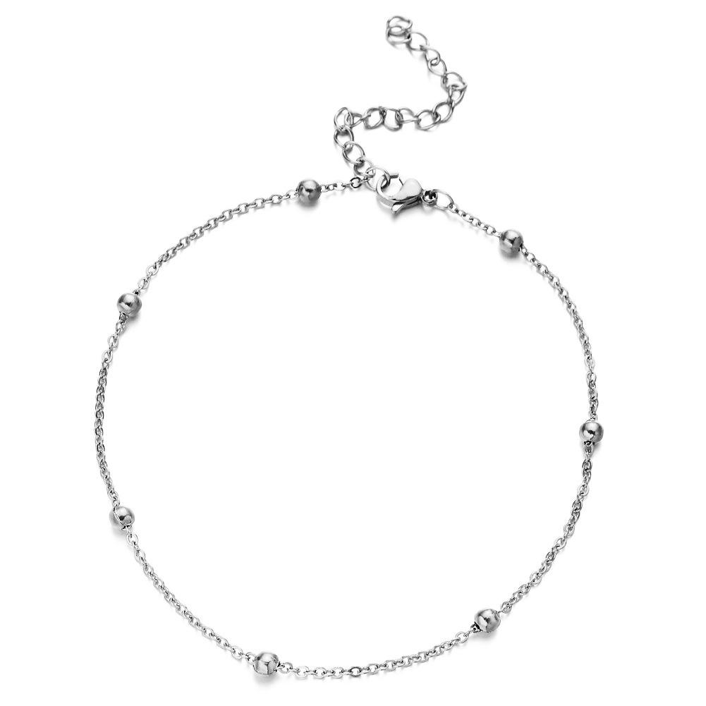 

Популярный женский богемный многослойный браслет-шарм из нержавеющей стали с цепочками из квадратных, круглых и круглых бусин