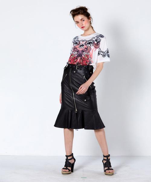 Greedius Leather Mermaid Skirt