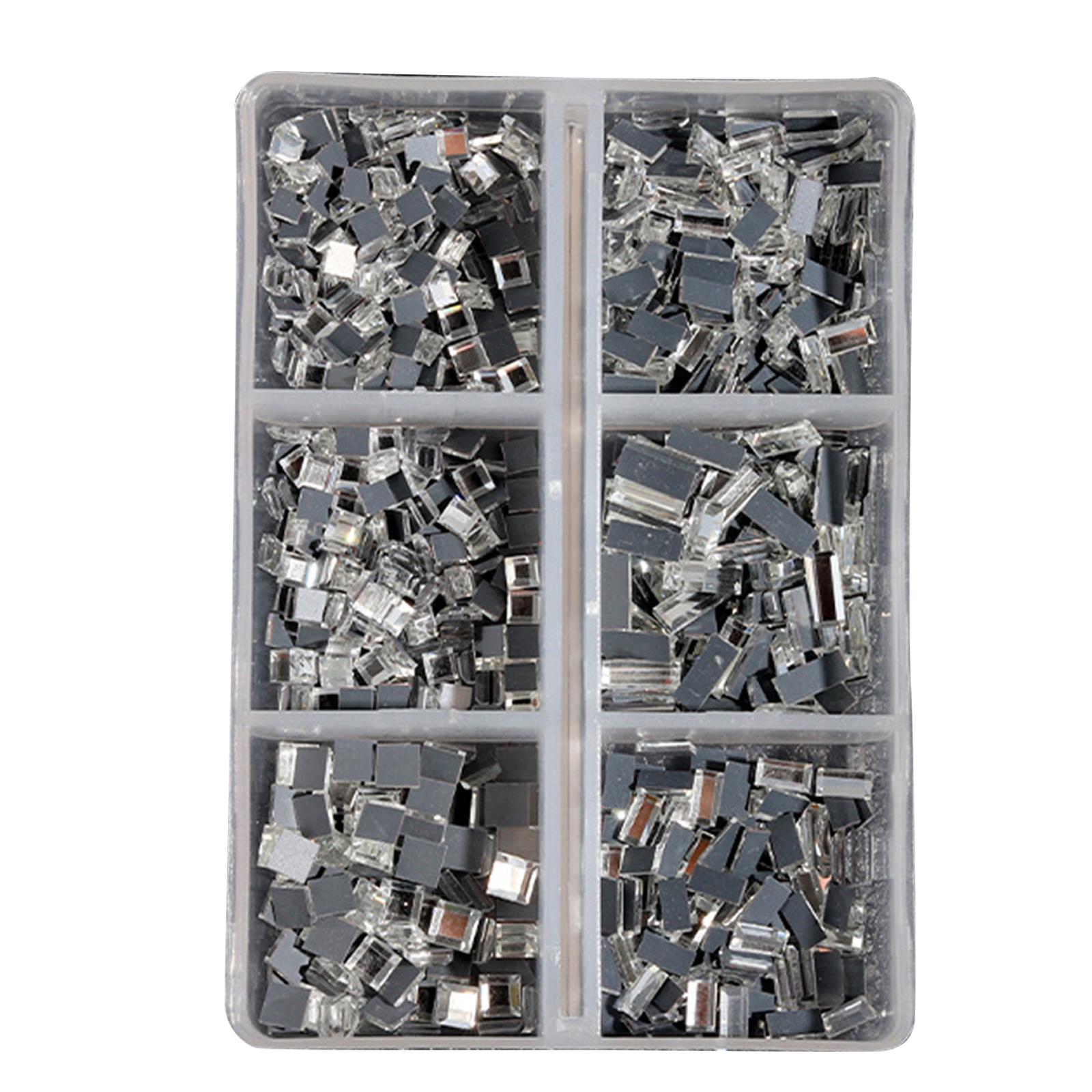 

6 сеток, набор из стразов с плоской основой и небольших круглых бриллиантов для самостоятельного нейл-арта, аксессуары, кристаллы B