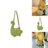 Bolsa de Ombro de Pelúcia de Dinossauro para Crianças Uso Casual com Material de Poliéster e Design Macio