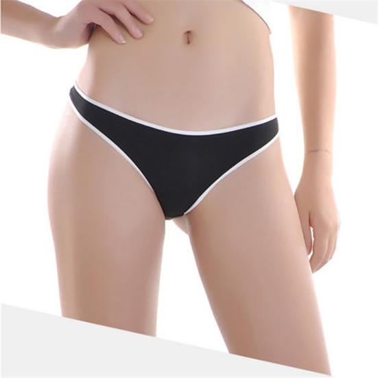 Women Simple Sports Low Rise Breathable Underwear G-string Briefs Panties Thongs
