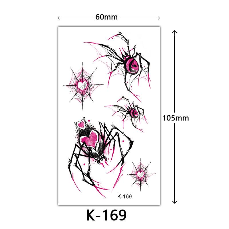 

Маленькі свіжі водонепроникні наклейки для татуювання: Англійські літери, ескізи квітів і метеликів 60*105mm