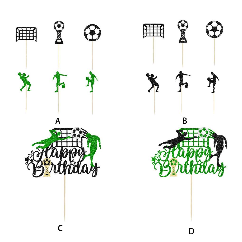 Fußball-Cupcake-Topper für Geburtstagsparty Dekoration Fußball-Cupcake-Topper Cupcake Picks