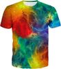 T-shirt Estiva da Uomo in Poliestere 3D Asciugatura Rapida Traspirante Manica Corta T-shirt Casual Colore Tie Dye T-shirt Estiva