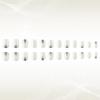 24 Pcs French Tip Press On Nail Short Square False Nail Solid Color Acrylic Nail Full Cover Stick On Nail for Woman