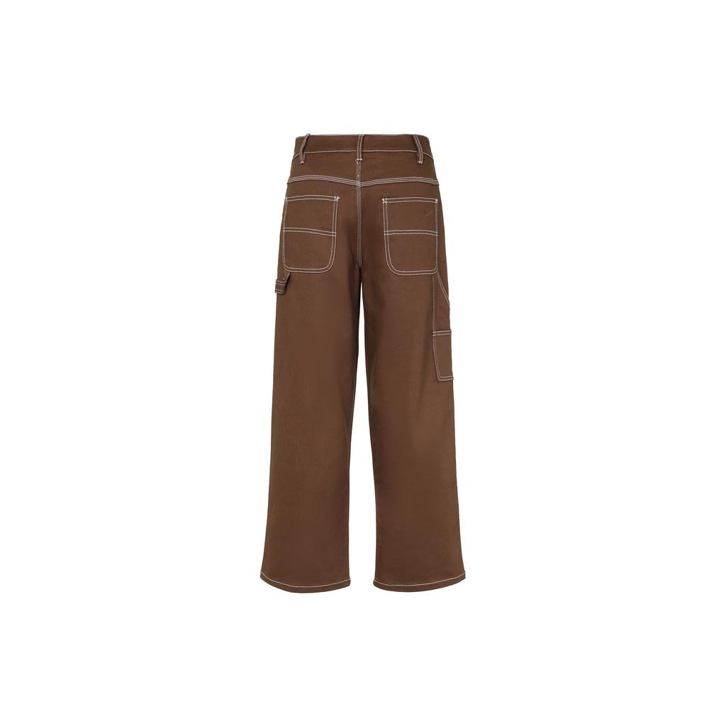 Nike Stitching Decorative Multi-Pocket Straight Leg Casual Pants Men Bottoms Brown FB7199-259