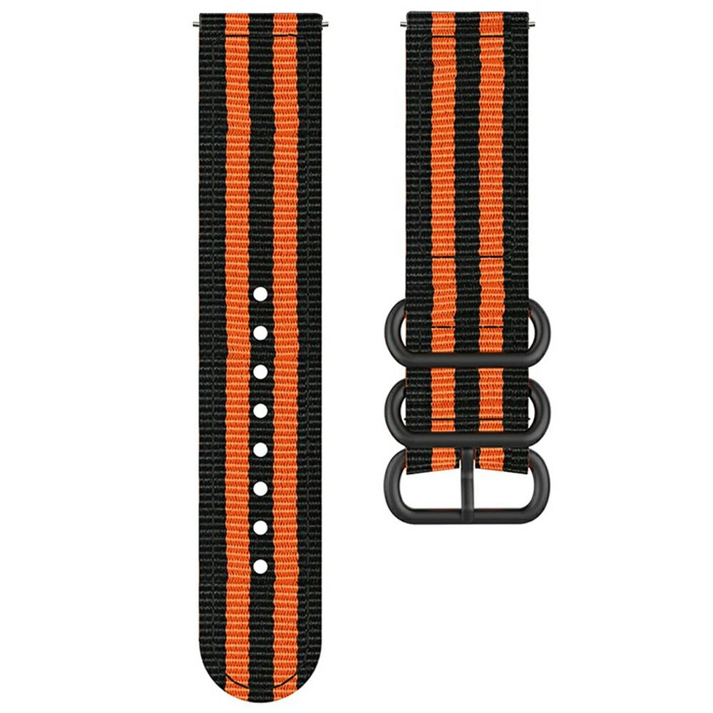

For Garmin Venu X1 Watch Strap Nylon Adjustable Wrist Band Black Orange