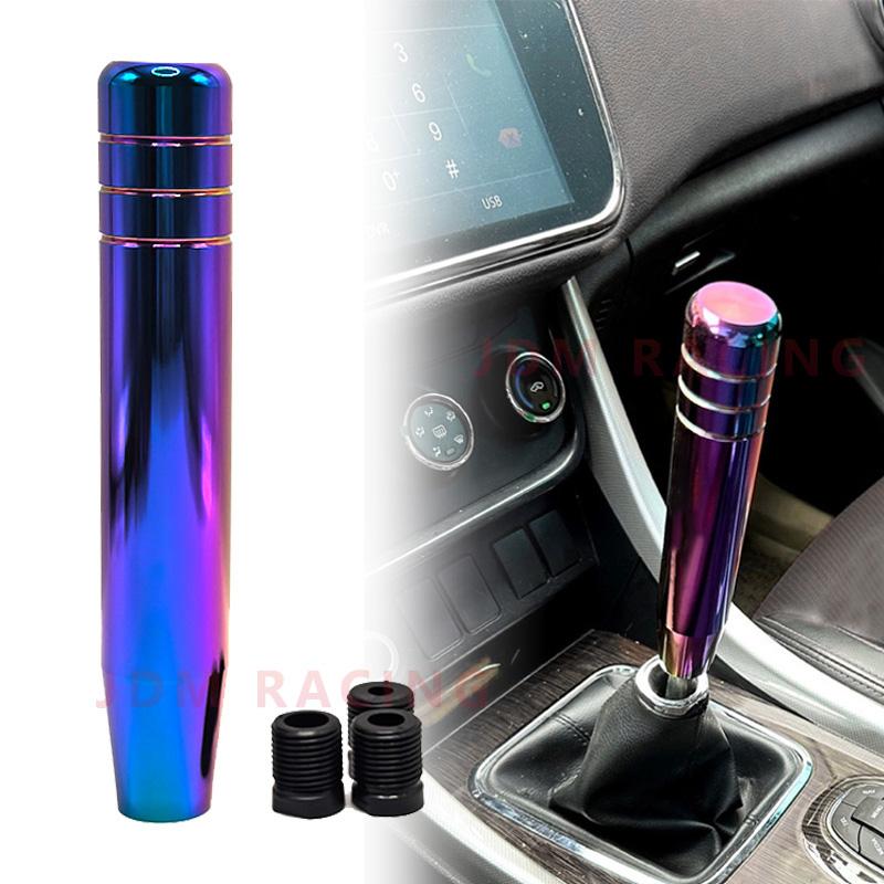 Universal Auto 13cm 18cm Length Manual Car Gear Shift Knob Aluminum Gear Shift Knob Racing Car Shift Gear Knob With 3 Adapters