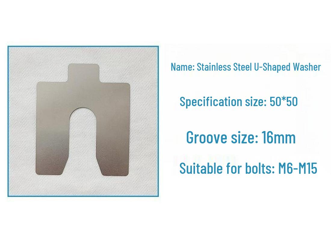U-Shaped 304 Stainless Steel Shim Plate - Thin Adjustment Gasket
