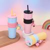 New Creative High Appearance Level Stainless Steel Thermos Cup Portable Rope Portable Car Cup Outdoor Straw Ice Bully Cup