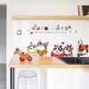 Cute Cartoon Cat Wall Stickers for Bedroom Bedside Sofa TV Cabinet Restaurant Pet Shop Background Home Decoration