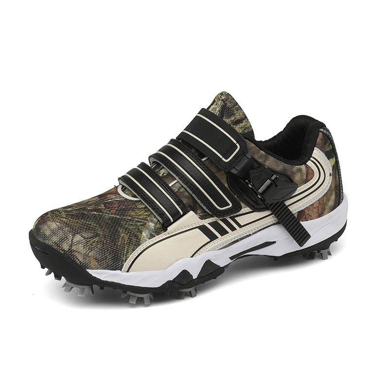 Men Women Golf Shoes Walking Leather Sneakers Outdoor Flat Shoes Professional Golf Shoes Big Size Black Red