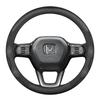 AAAKQ1 For Honda CRV steering wheel cover special flip fur Napa leather pattern sports carbon fiber pattern sweat-absorbing