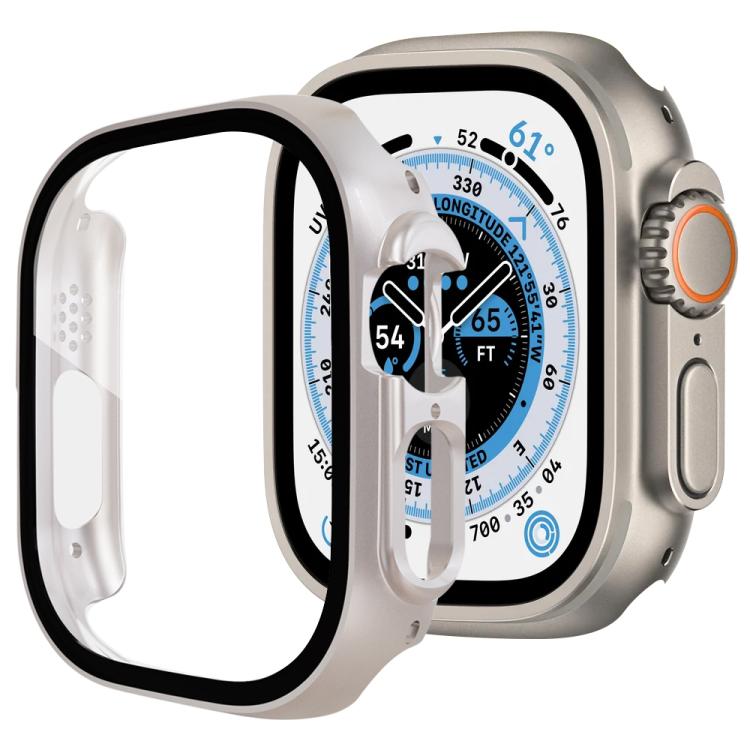 Tempered Glass Integrated PC Watch Case for Apple Watch Series 6/5/4/SE 44mm, Full Surrounded Anti-Fall Protective Cover, Case Only
