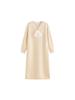 Plus Size V-neck Tie-up Lace Knit Wool Dress - 2025 Winter Style