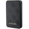 Induktives Powerbank Guess 4G Leder Metall Logo 15W 5000mAh, Schwarz