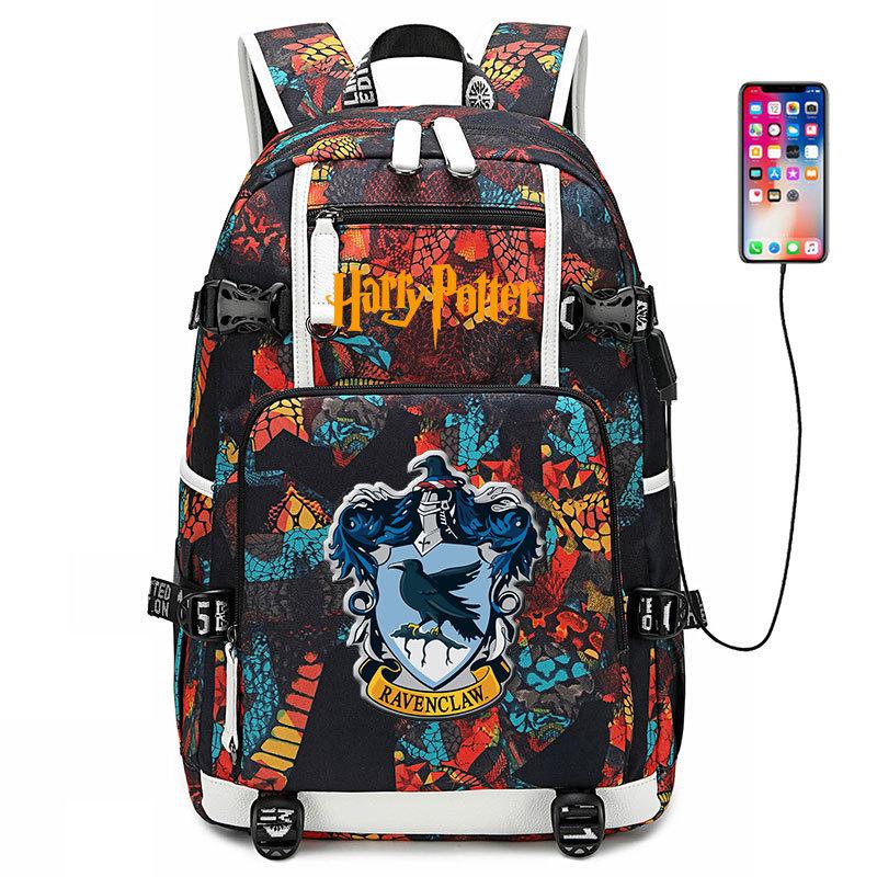 Magic School Usb Student School Bag Harry Potter Backpack Men'S And Women'S Casual Travel Bag