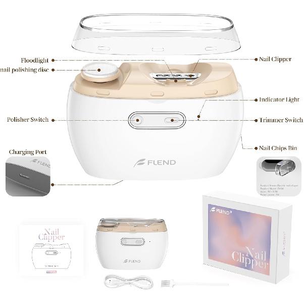 

Электрическая машинка для стрижки ногтей, триммер для ногтей и полировщик ногтей 2 в 1, автоматическая пилка для ногтей Fingerna с 2 скоростями и подсветкой, набор для маникюра для женщин и мужчин, кусачки для ногтей для