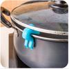 1 Pezzo Dispositivo Anti Sbrodolamento Zuppa Cartone Gadget da Cucina Supporto per Coperchio Pentola in Silicone