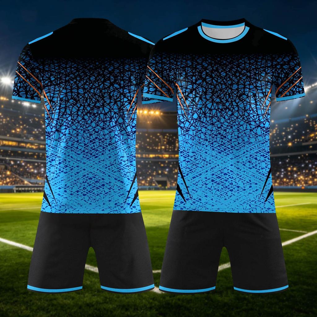 Custom DIY Two Piece Jersey Set Short Sleeve Shirt and Shorts Personalized and Number for Sports Team Uniforms