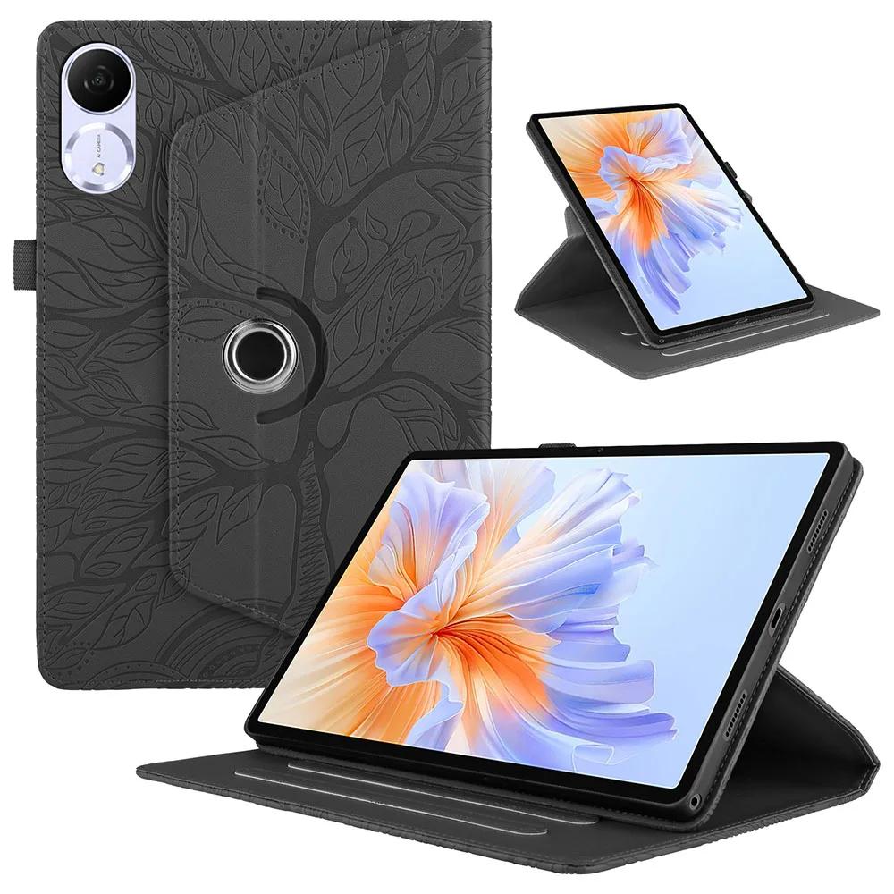 360° Rotation Tablet Case For Huawei Honor Pad V9 3D Tree Embossed Business Wallet PU Leather Cover