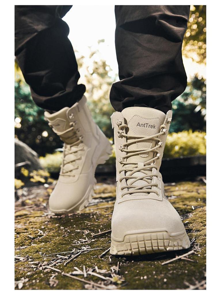 Men's Tactical Combat Desert Hiking Boots – High-Top Military Outdoor Footwear