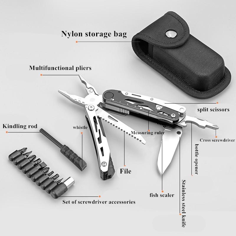 Mini Portable  Pliers Multifunction Stainless Steel Outdoor Multipurpose Steel Multi-tool Pocket Knife Pliers