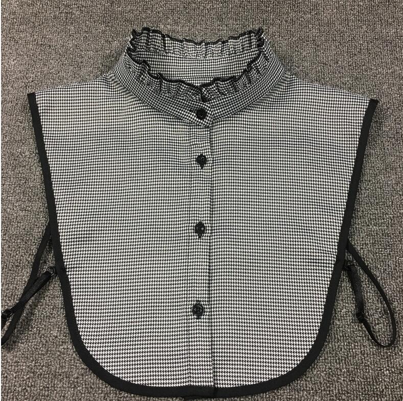 Women's Fake Collar Shirt White Fake Collar Women Detachable Collars Embroidery Cotton False Collar Shirt Col Amovible Femme