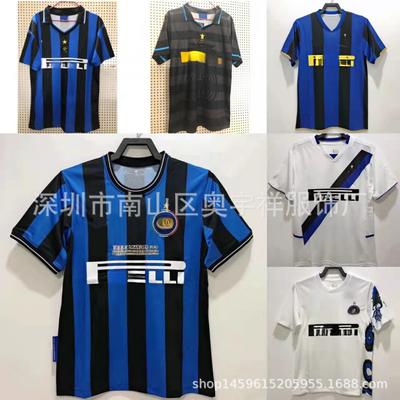 Retro Inter Jersey, Inter Milan Retro Version Football Jersey, Classic Commemorative Edition, One Piece Can Be Printed and Sent On Behalf of Others.
