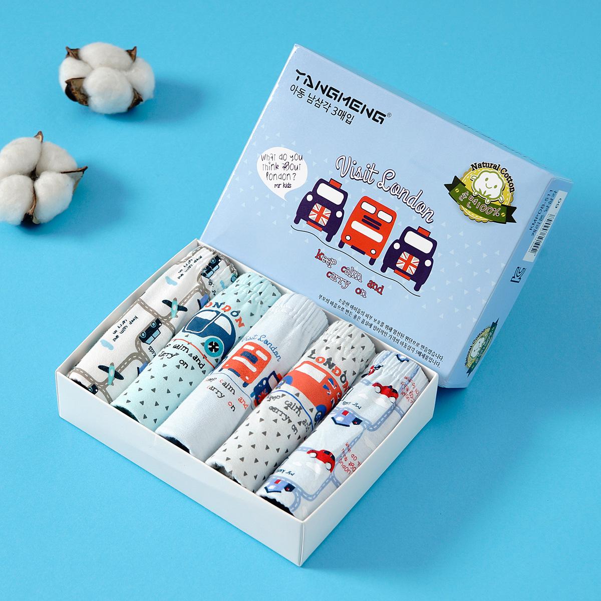 

5 шт./лот, детское нижнее белье, хлопковые трусы для мальчиков, детские треугольные трусы с рисунком акулы, дышащие детские трусы, трусы для мальчиков 1-3Y