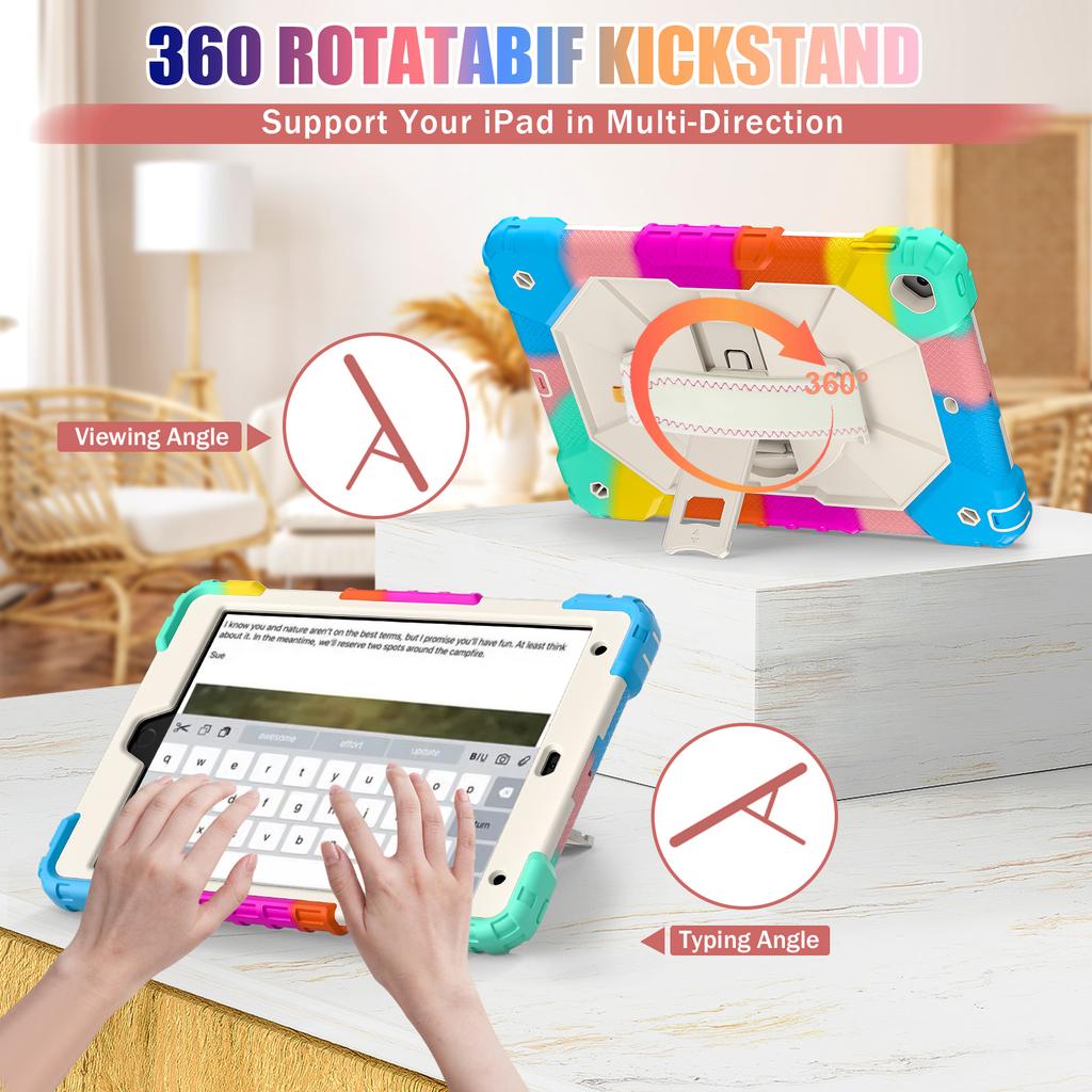 Rotating Case for IPad A16 2025 11th 10.9 2022 10th Air 5 4 2 Pro11 10.2 7th 8th 9th Pro 9.7 2017 2018 Mini A17Pro 6 Stand Cover