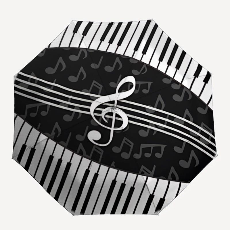 

1pc Piano Keys Folding Umbrella, Durable, Suitable for Outdoor Activities or Rain, Suitable for Commuting yy251027060