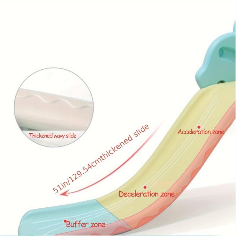 Kids Slide Safety Folding Slide Fox Freestanding Slides with Basketball Hoop for Indoor Outdoor Playground Climbing Playset