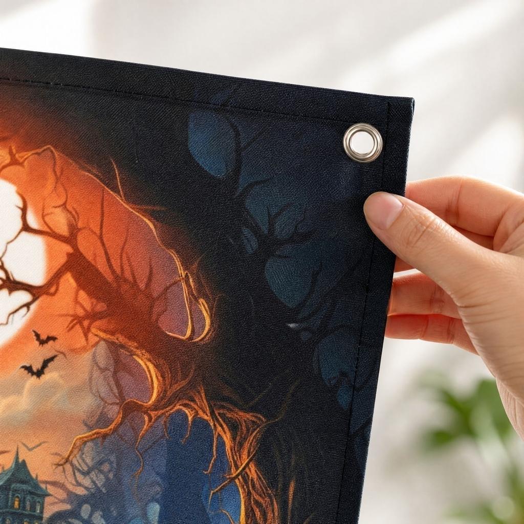 Halloween Photography Background Moon Night Party Decor for Indoor and Outdoor Use