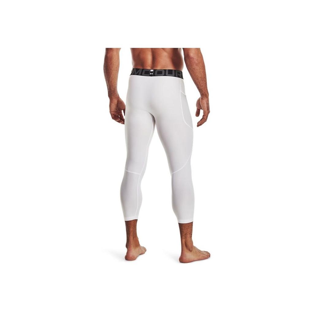 Under Armour Mesh Tight Breathable Sports Long Pants Men Bottoms White 1361588-100