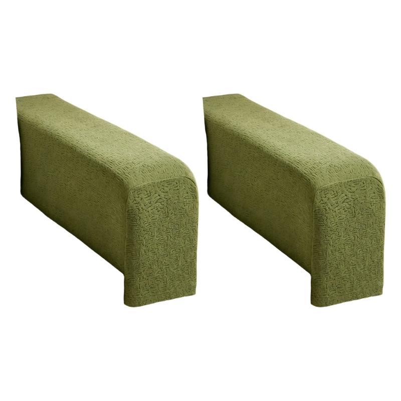 Pack of 2 Sofa Armrest Protectors Full Coverages Stretch Arm Chair Covers Textured Nonslip Slipcovers Machine Washable