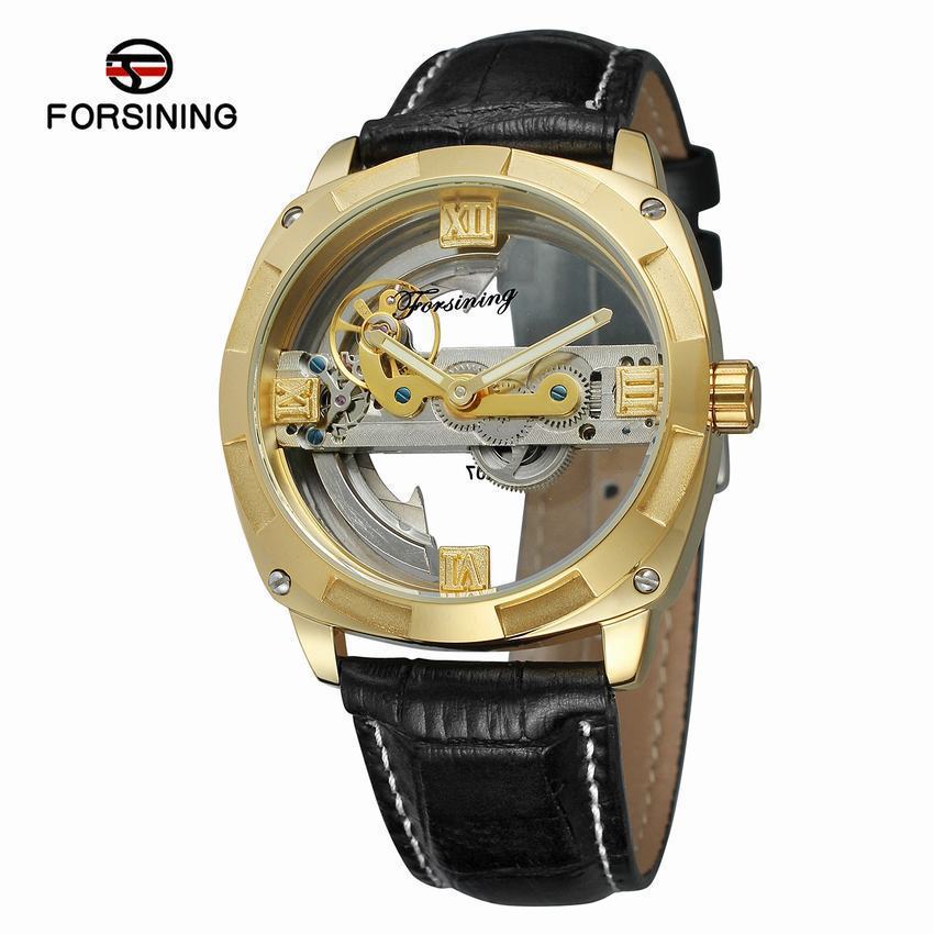 

Forsining Мужские часы в стиле Business Casual, Водонепроницаемые, с Турбийоном, Автоматический Механизм