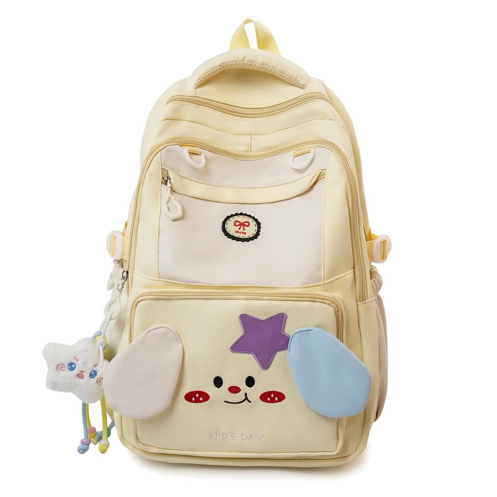 Schoolbag Cute Small Fresh Schoolbag Female Junior High School Students High Value Lightweight Travel Backpack Large Capacity Versatile Student 
