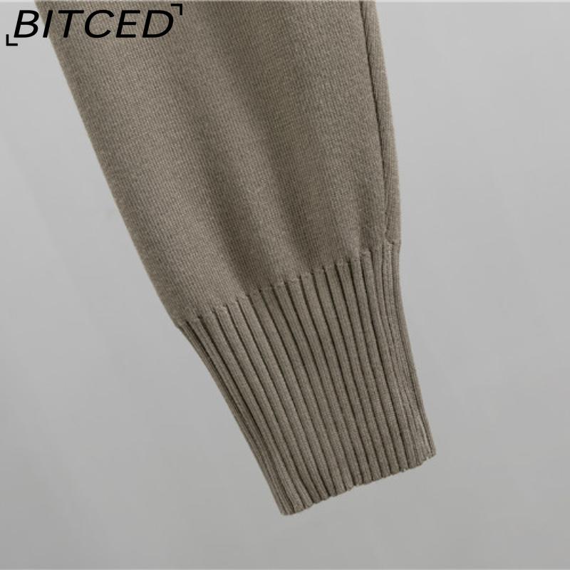 BITCED Módní set Dámský jarní a podzimní ležérní pletený kostkovaný svetr Dvoudílný set